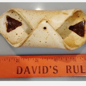 Handmade Ceramic Aquarium Tunnel in Cream with Brown Accents